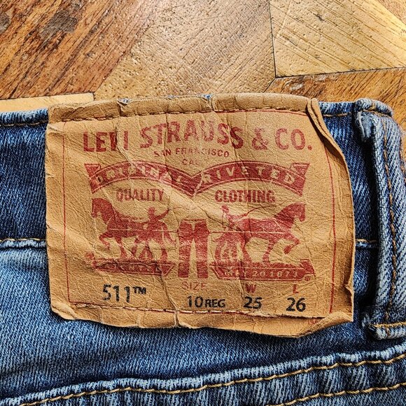 Levi's 511 Boys Straight Fit Jeans Size 10 Regular - Picture 14 of 14